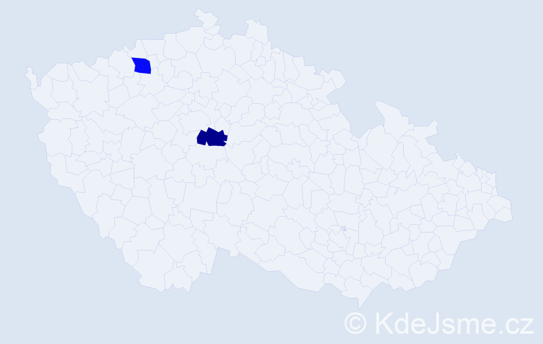 Jméno: 'Martin Šimon', počet výskytů 2 v celé ČR