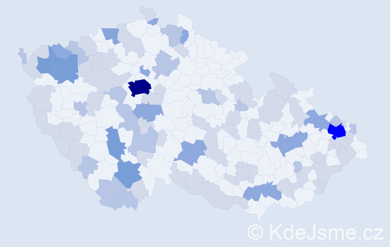 Jméno: 'Hanka', počet výskytů 172 v celé ČR