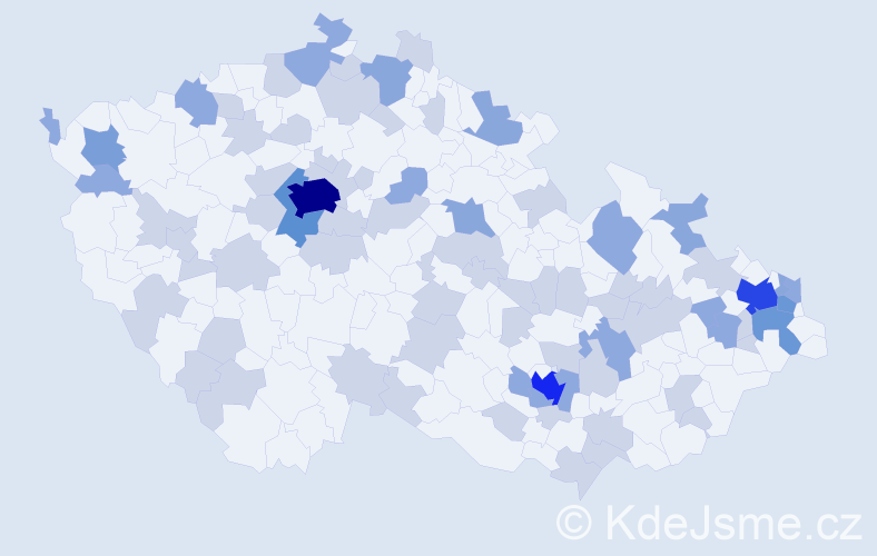 Jméno: 'Damien', počet výskytů 146 v celé ČR