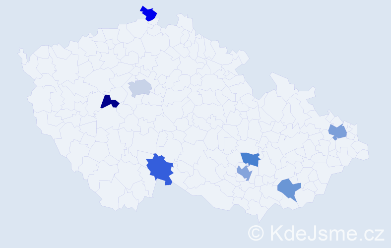 Jméno: 'Burim', počet výskytů 11 v celé ČR