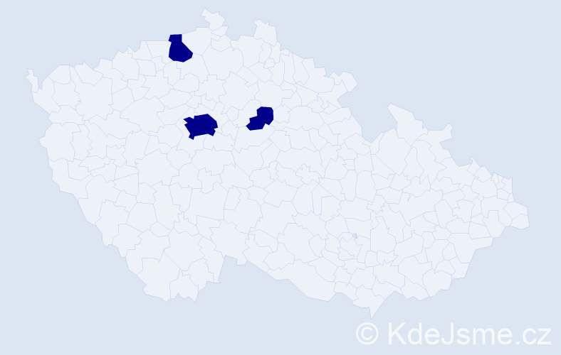 Jméno: 'Eka', počet výskytů 3 v celé ČR