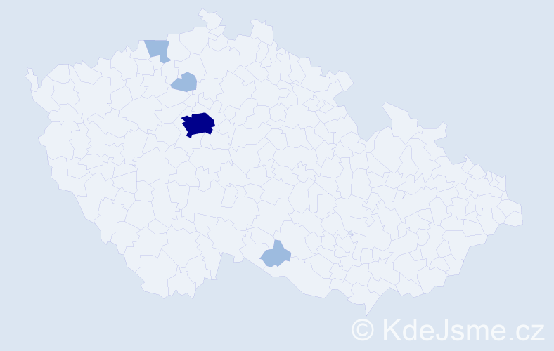 Jméno: 'Teodorik', počet výskytů 7 v celé ČR
