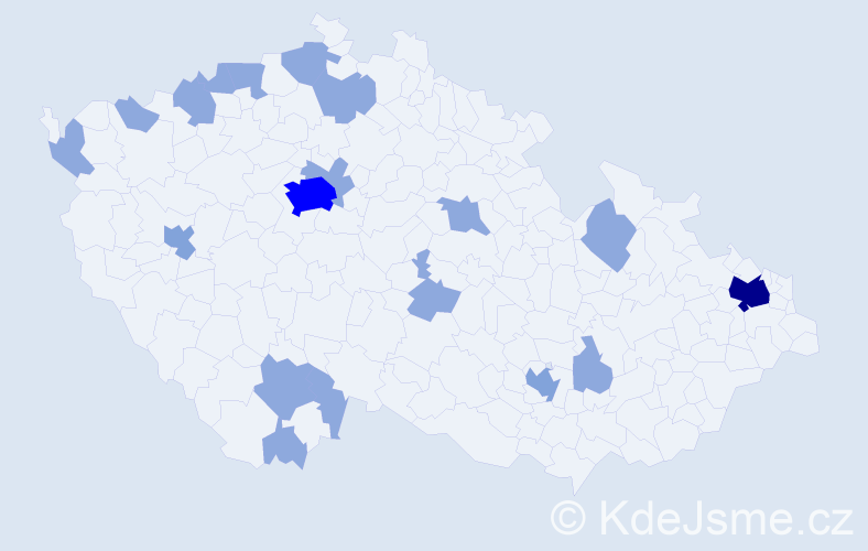Jméno: 'Ngoc Tu', počet výskytů 33 v celé ČR