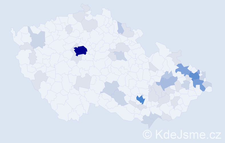 Jméno: 'Lev', počet výskytů 125 v celé ČR