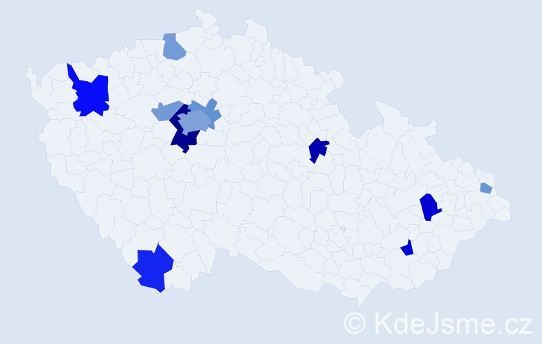 Jméno: 'Dragi', počet výskytů 19 v celé ČR
