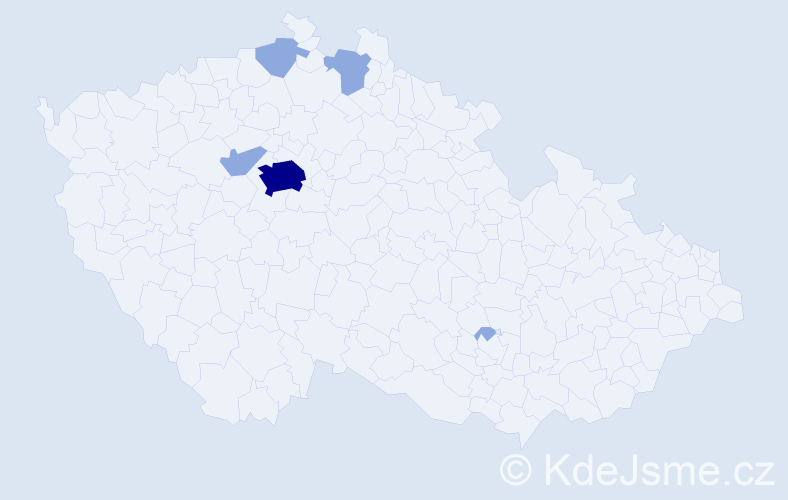 Jméno: 'Gajane', počet výskytů 10 v celé ČR