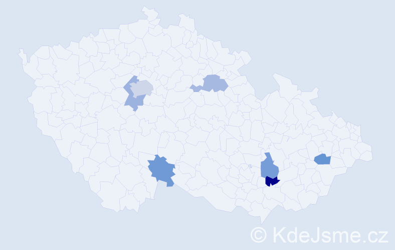 Jméno: 'Kryštof Adam', počet výskytů 9 v celé ČR
