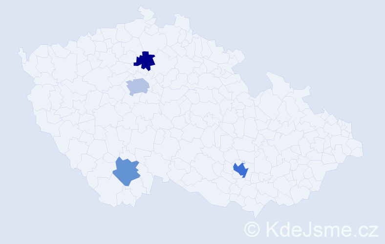 Jméno: 'Jarmila Marie', počet výskytů 7 v celé ČR