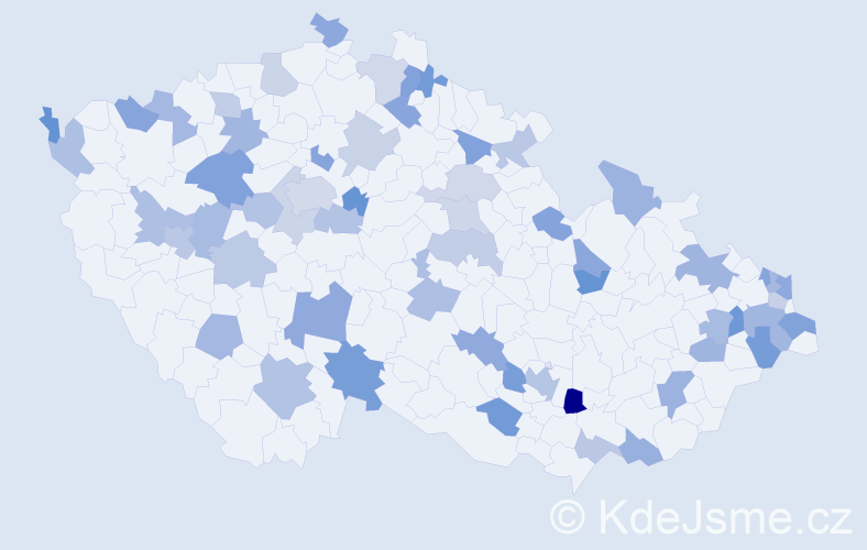 Jméno: 'Ondra', počet výskytů 79 v celé ČR