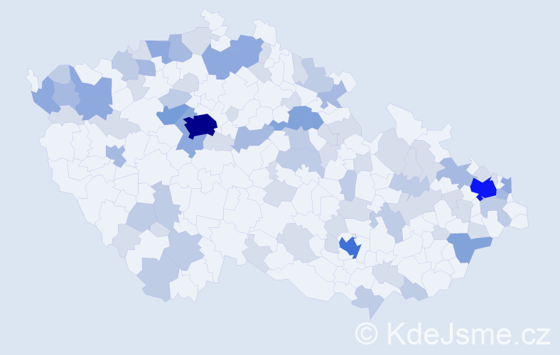 Jméno: 'Brian', počet výskytů 183 v celé ČR