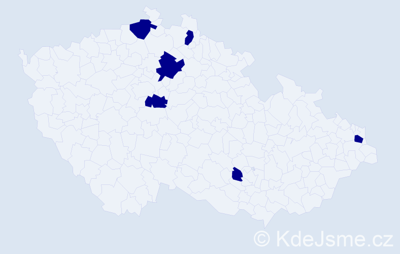 Jméno: 'Artak', počet výskytů 6 v celé ČR