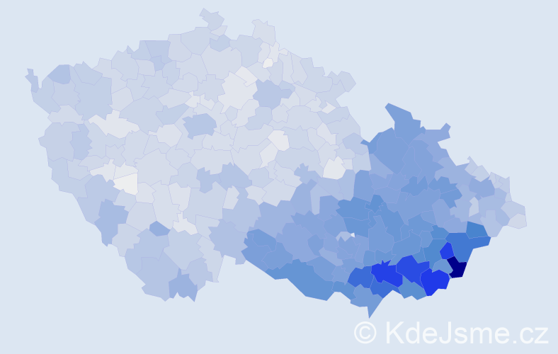 Jméno: 'Františka', počet výskytů 12893 v celé ČR