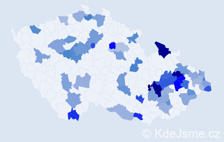 Jméno: 'Matias', počet výskytů 103 v celé ČR