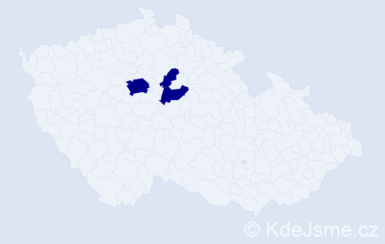 Jméno: 'Kalinka', počet výskytů 3 v celé ČR