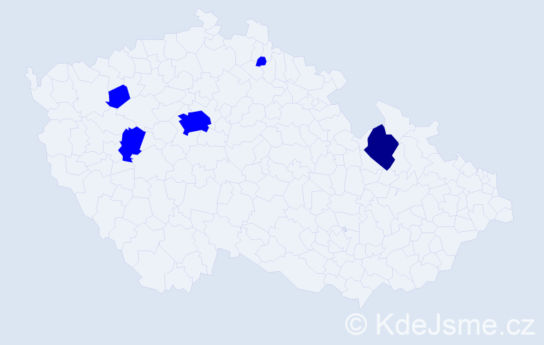 Jméno: 'Abel', počet výskytů 6 v celé ČR