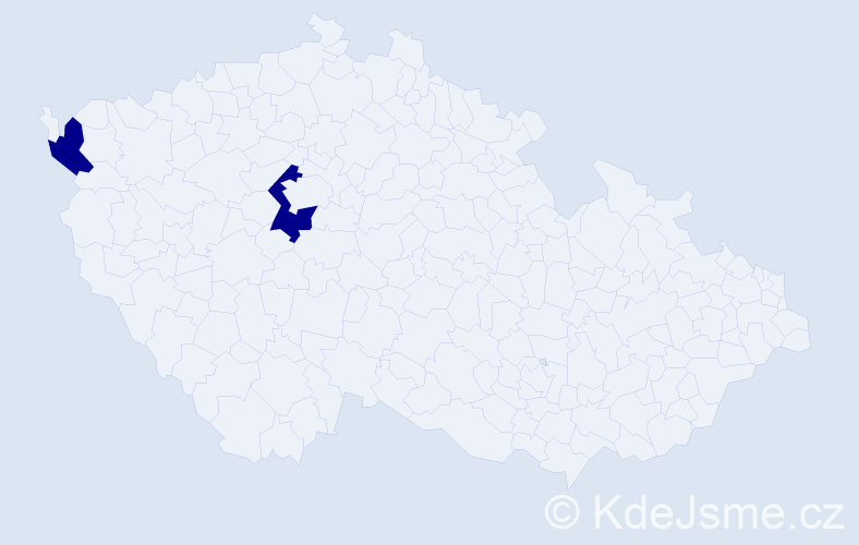 Jméno: 'Jan Vlastislav', počet výskytů 2 v celé ČR