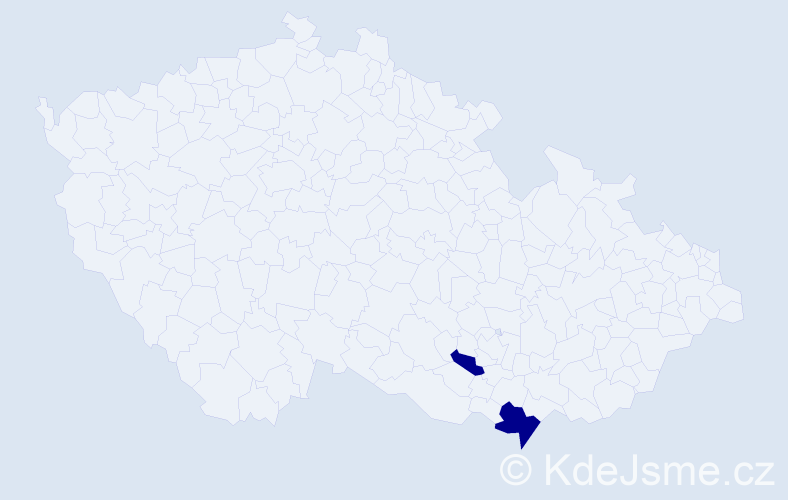 Jméno: 'Evelyn Marie', počet výskytů 2 v celé ČR