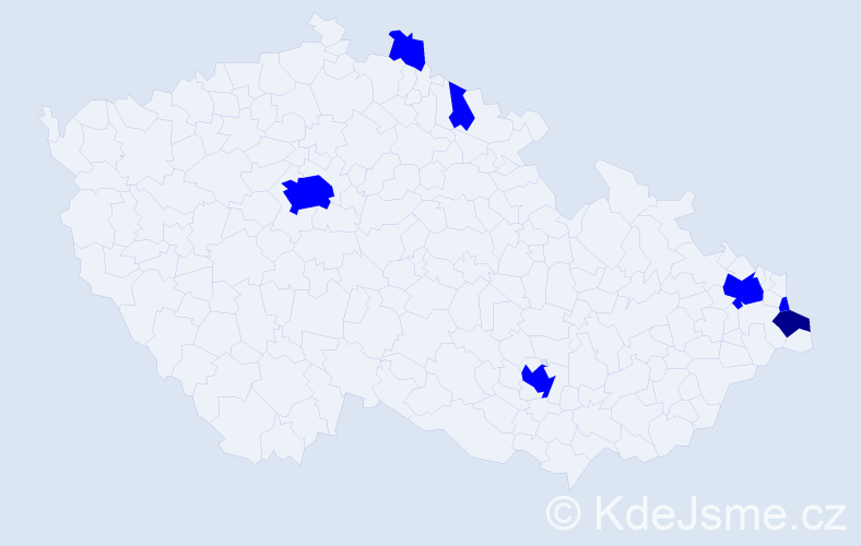 Jméno: 'Gedeon', počet výskytů 8 v celé ČR
