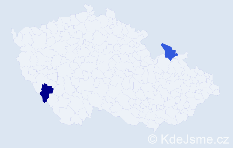 Jméno: 'Thanh Hue', počet výskytů 2 v celé ČR