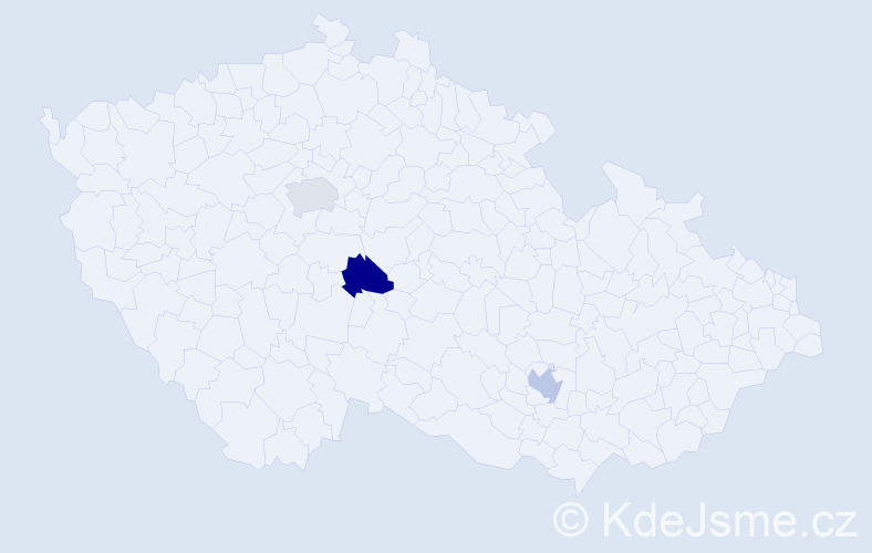 Jméno: 'Jehad', počet výskytů 3 v celé ČR