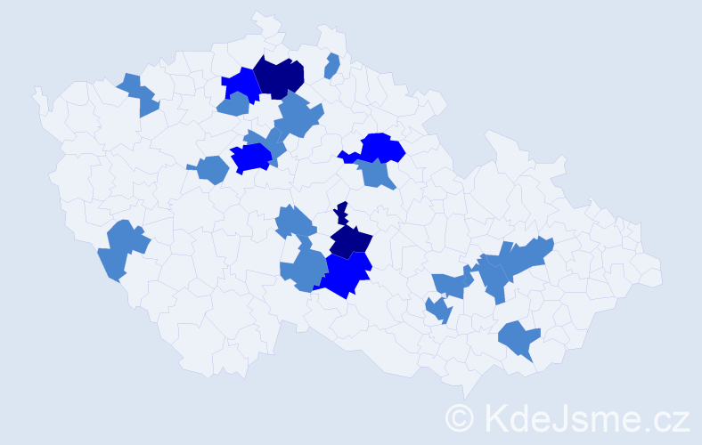 Jméno: 'Munkhtsetseg', počet výskytů 29 v celé ČR