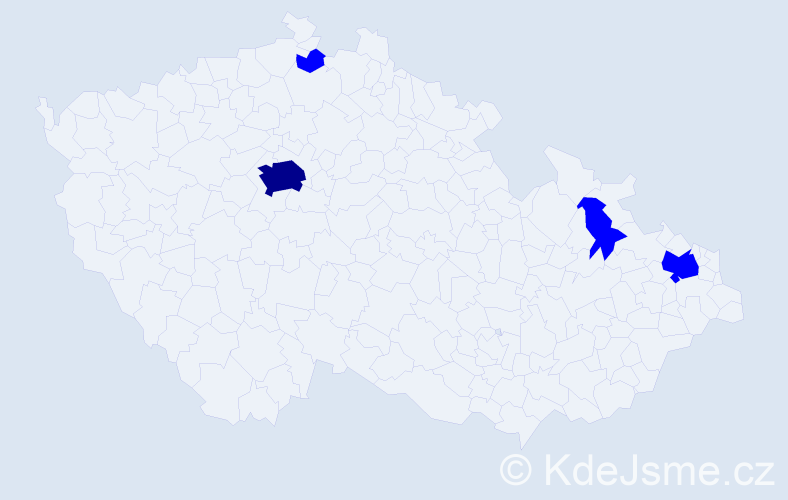 Jméno: 'Thi Suu', počet výskytů 5 v celé ČR