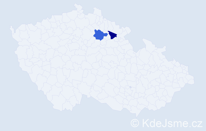 Jméno: 'Sára Libuše', počet výskytů 2 v celé ČR