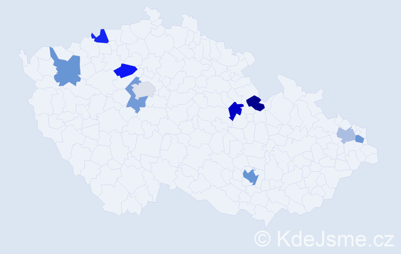 Jméno: 'Elia', počet výskytů 12 v celé ČR