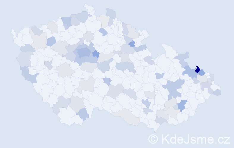 Jméno: 'Maxmilian', počet výskytů 203 v celé ČR