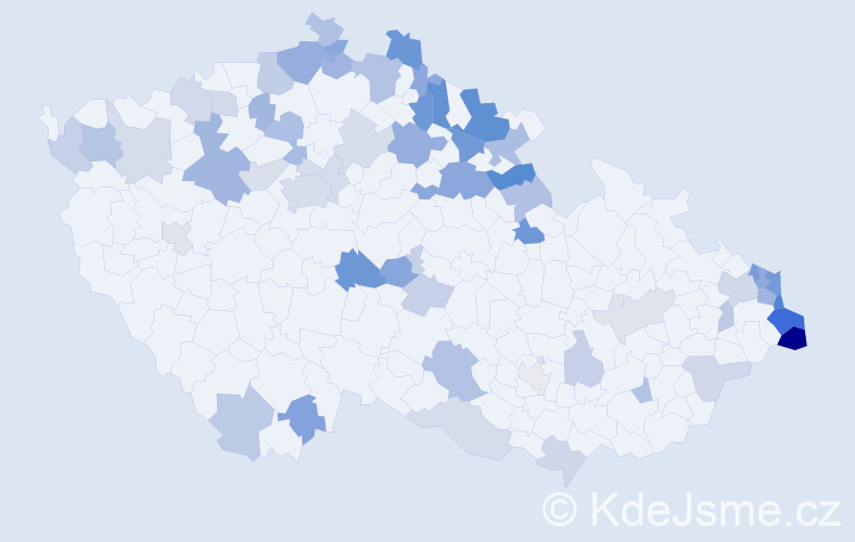 Jméno: 'Jadwiga', počet výskytů 110 v celé ČR