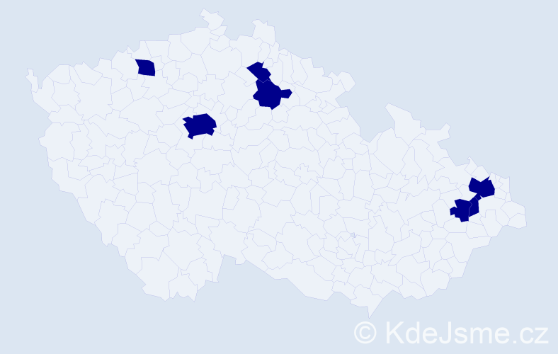 Jméno: 'Jeannetta', počet výskytů 7 v celé ČR