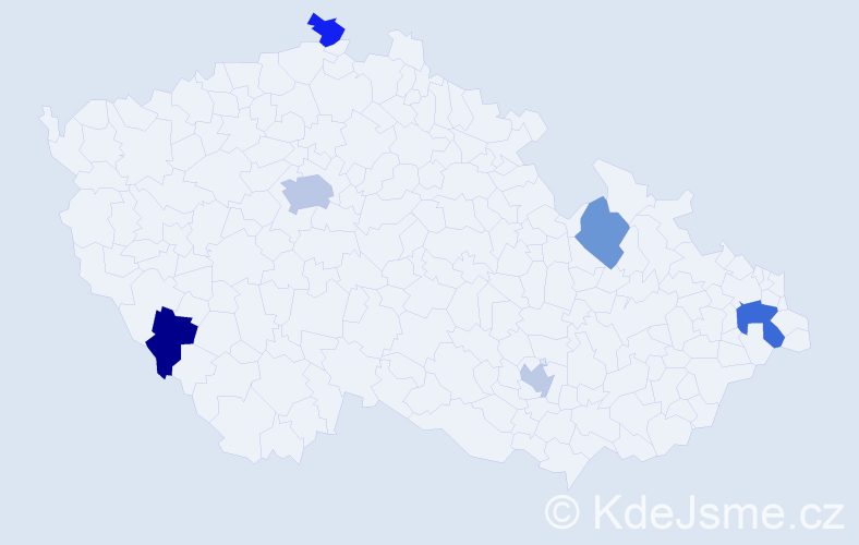 Jméno: 'Demi', počet výskytů 9 v celé ČR