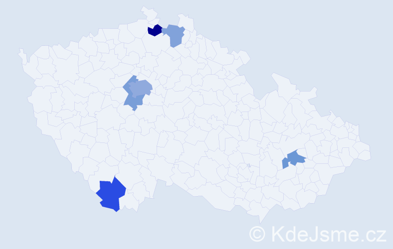 Jméno: 'Noe', počet výskytů 10 v celé ČR