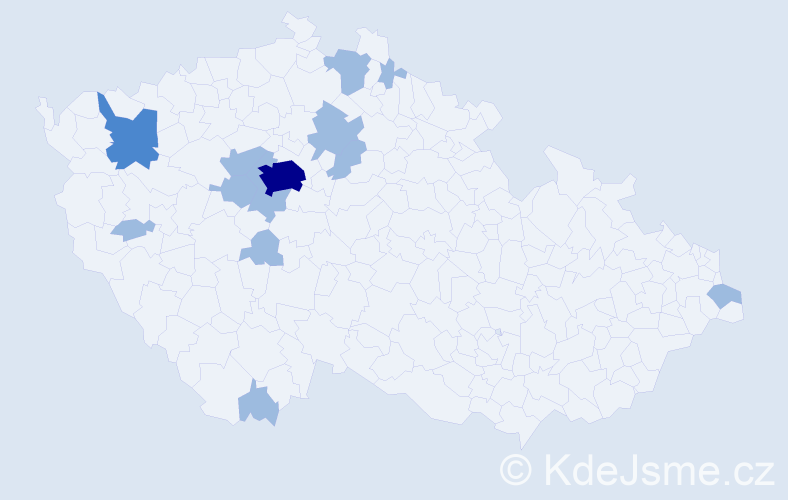 Jméno: 'Vadym', počet výskytů 17 v celé ČR