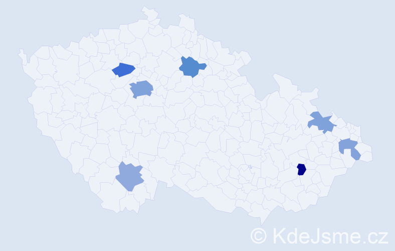 Jméno: 'Bojana', počet výskytů 14 v celé ČR