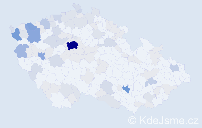 Jméno: 'Ngoc', počet výskytů 260 v celé ČR
