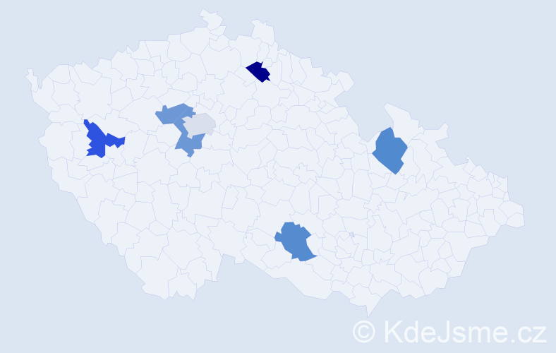 Jméno: 'Lenka Anna', počet výskytů 7 v celé ČR