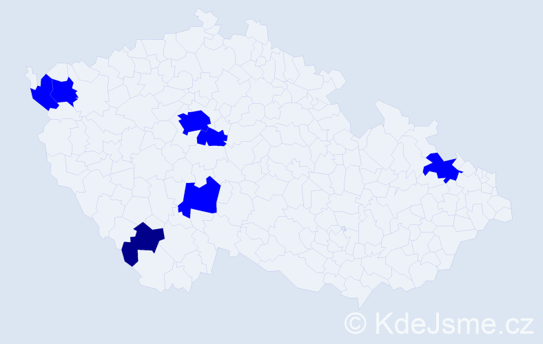 Jméno: 'Rico', počet výskytů 8 v celé ČR