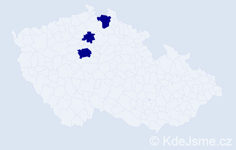Jméno: 'Edo', počet výskytů 3 v celé ČR