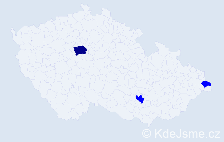 Jméno: 'Celeste', počet výskytů 4 v celé ČR