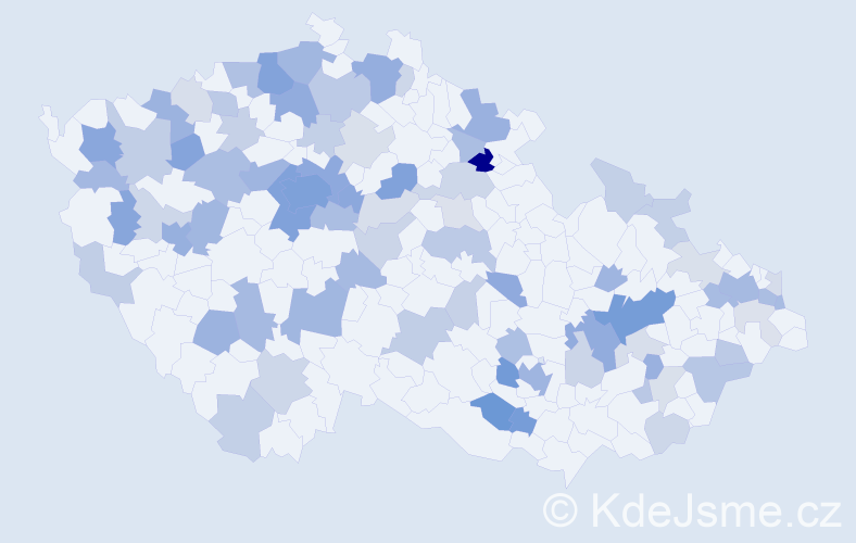 Jméno: 'Elisa', počet výskytů 206 v celé ČR