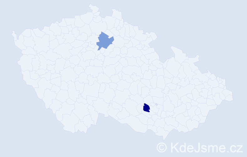 Jméno: 'Makka', počet výskytů 2 v celé ČR