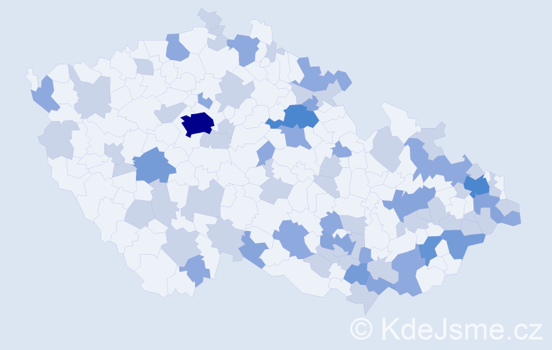 Jméno: 'Přemek', počet výskytů 147 v celé ČR