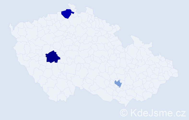 Jméno: 'Madeleine Anna', počet výskytů 3 v celé ČR