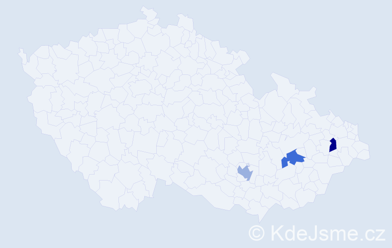 Jméno: 'Nándor', počet výskytů 3 v celé ČR