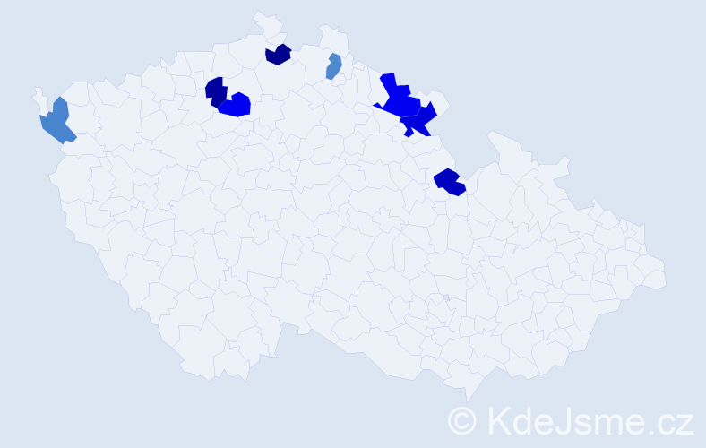 Jméno: 'Wladyslawa', počet výskytů 10 v celé ČR