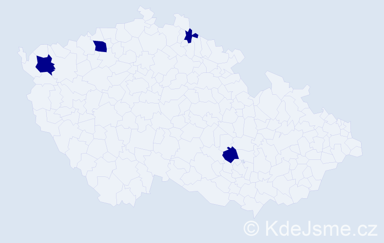 Jméno: 'Josef Alexandr', počet výskytů 4 v celé ČR