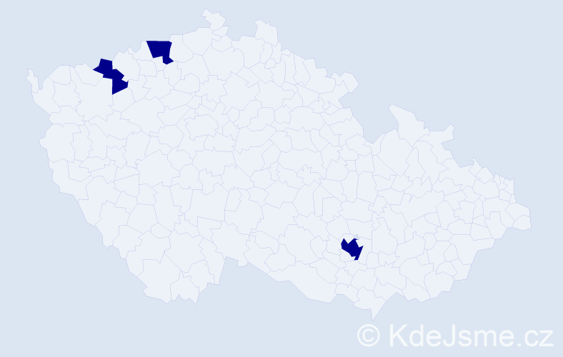 Jméno: 'Veska', počet výskytů 3 v celé ČR