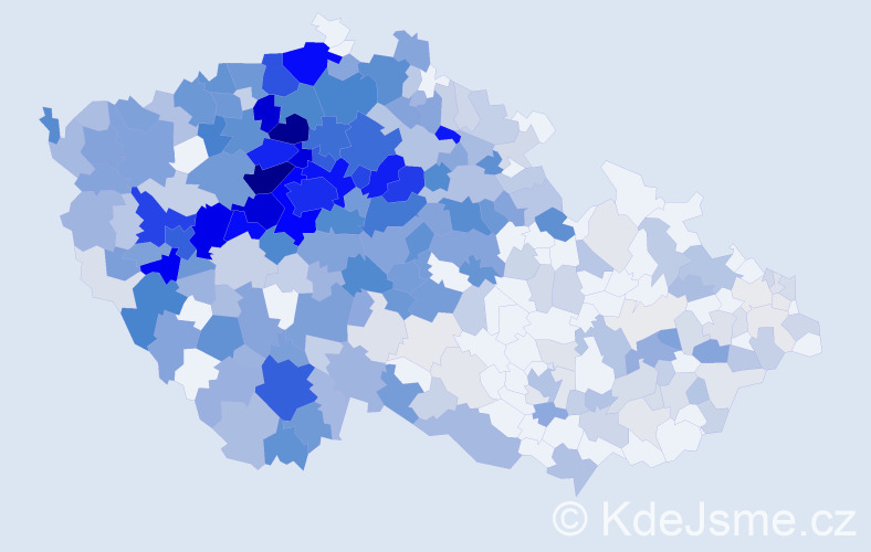 Jméno: 'Věnceslava', počet výskytů 1220 v celé ČR