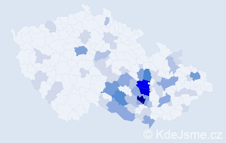 Jméno: 'Ivoš', počet výskytů 151 v celé ČR